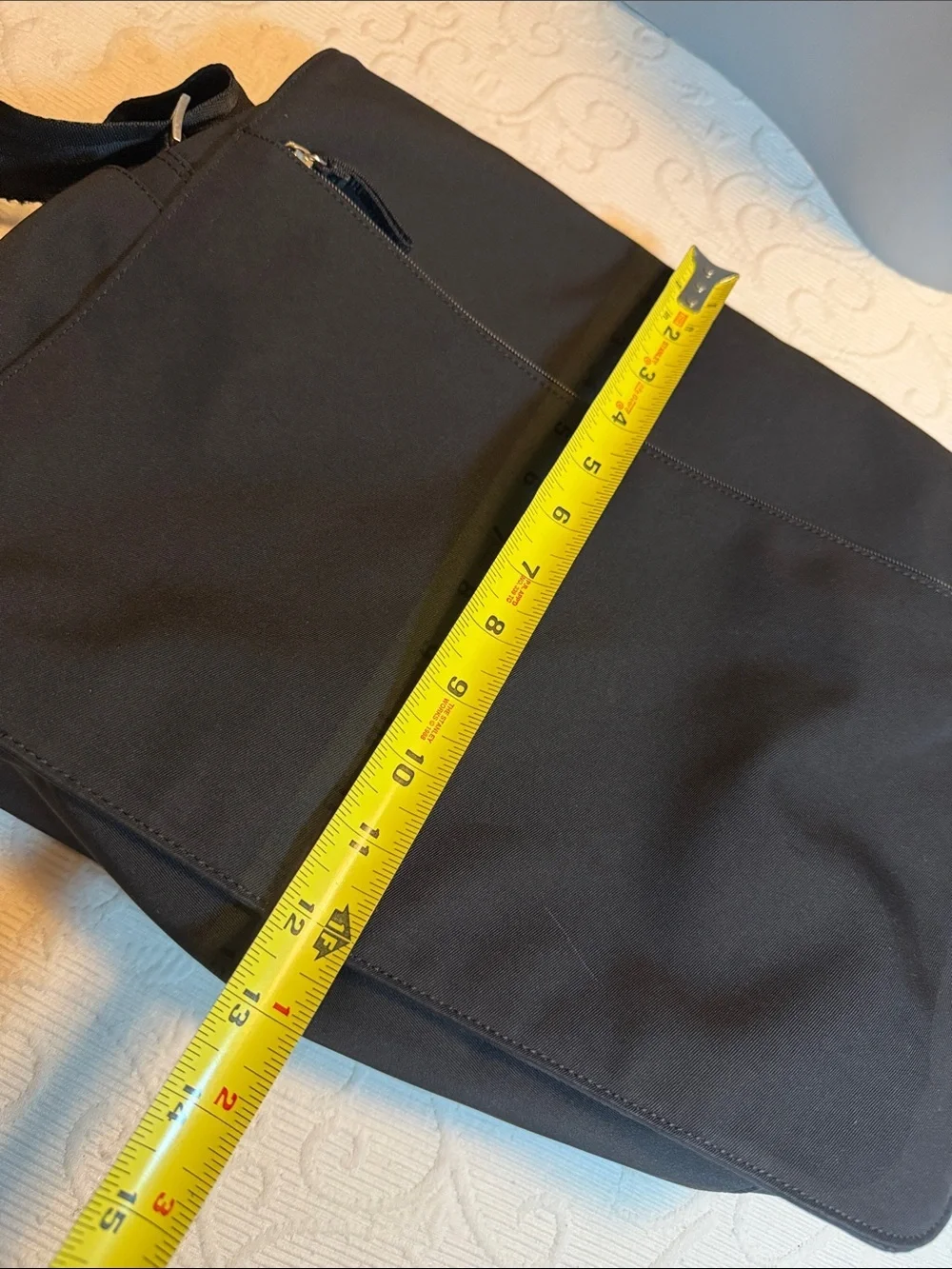 Black Canvas Messenger Bag by GAP.